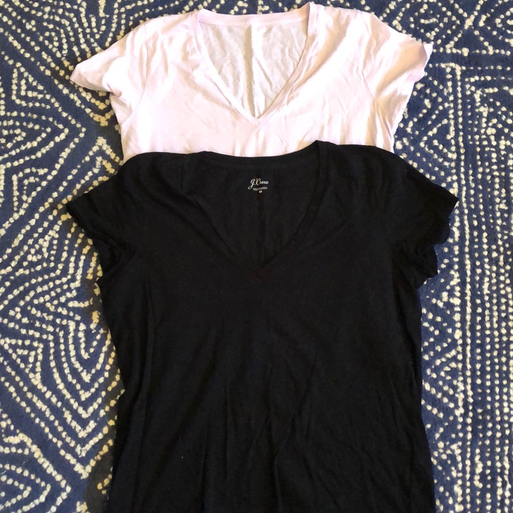 Crew Supima cotton vneck tees